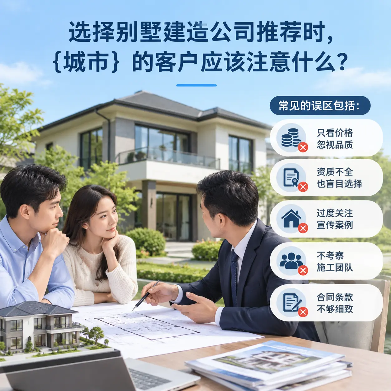 选择别墅建造公司推荐时,镇宁 的客户应该注意什么?