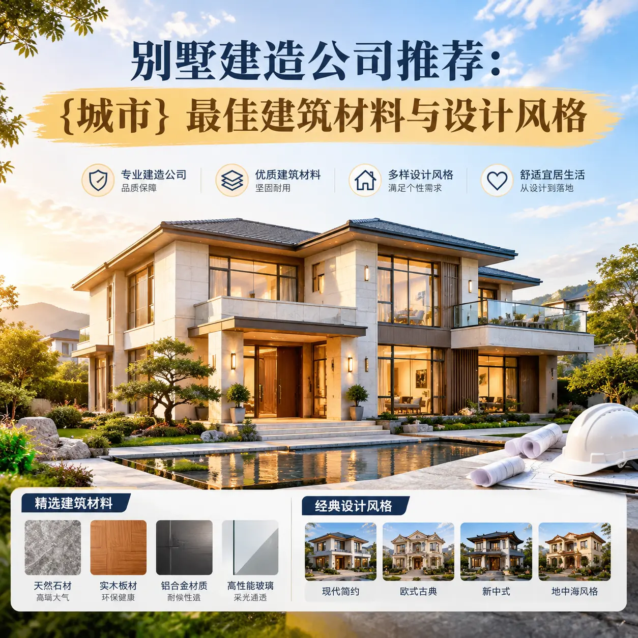 别墅建造公司推荐： 镇宁 最佳建筑材料与设计风格